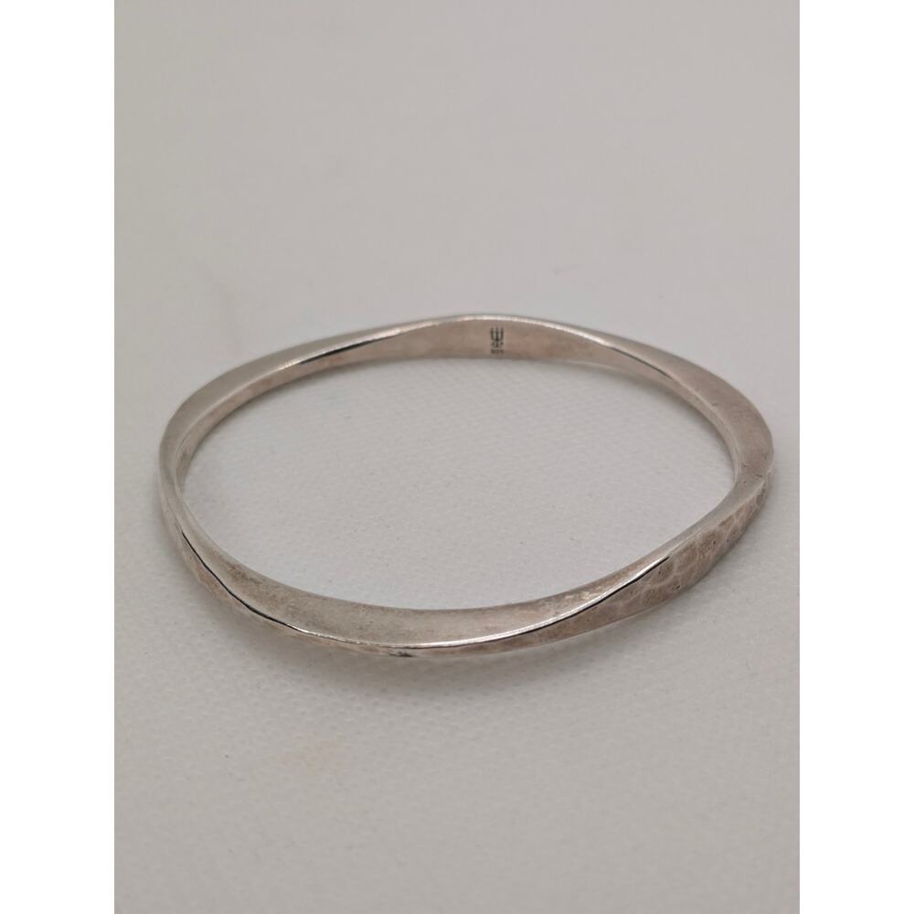 RETIRED James Avery Sterling Los Martillados Hammered Bangle Bracelet 7.50"